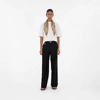 Check Silk Scarf in Sand beige | Burberry® Official