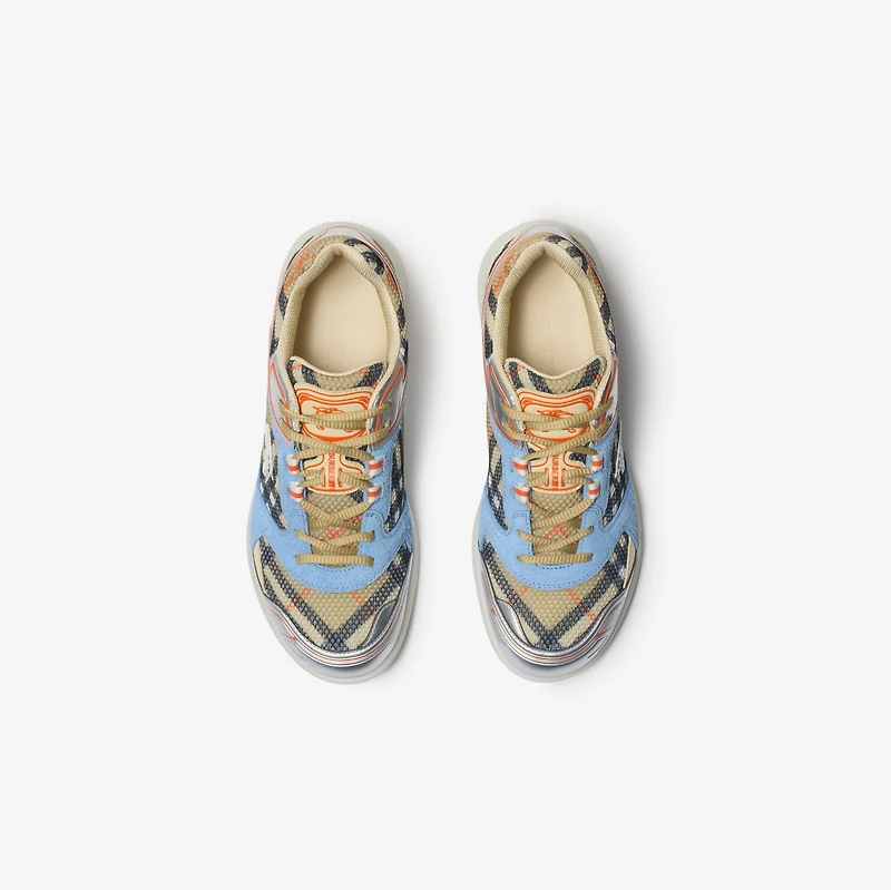 Check Matrix Sport Sneakers in Sand - Men, Nylon | Burberry® Official