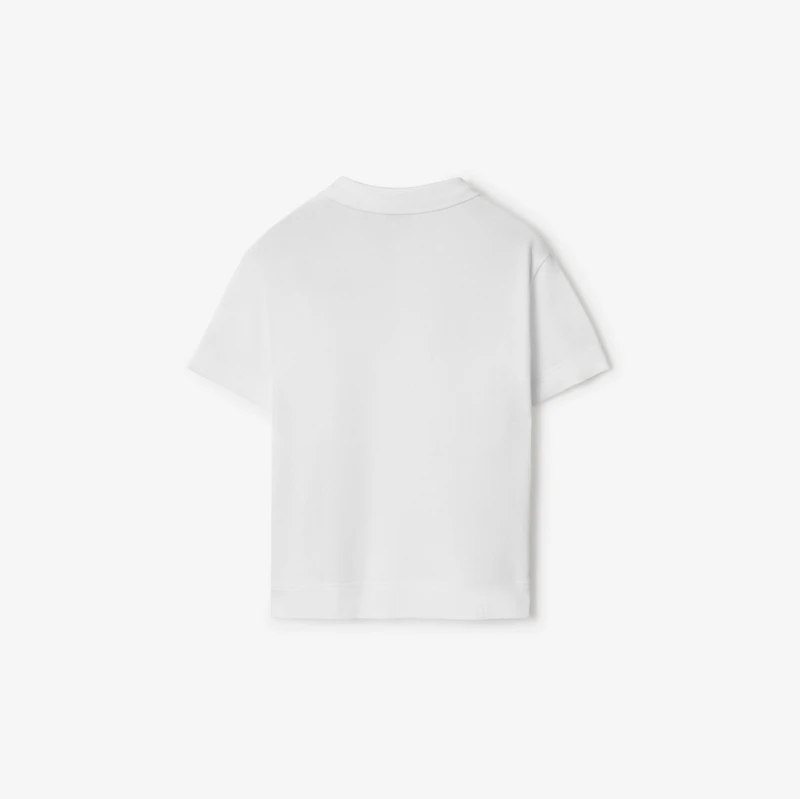 Cotton Piqué Polo Shirt in White | Burberry® Official