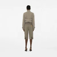 Cotton Capri Trousers in Quill - Women | Burberry® Official
