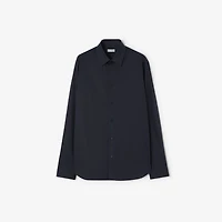 Cotton Shirt in Navy - Men | Burberry® Official