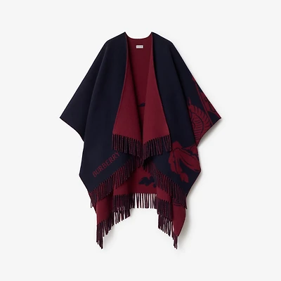 EKD Wool Cashmere Cape in Sash red | Burberry® Official