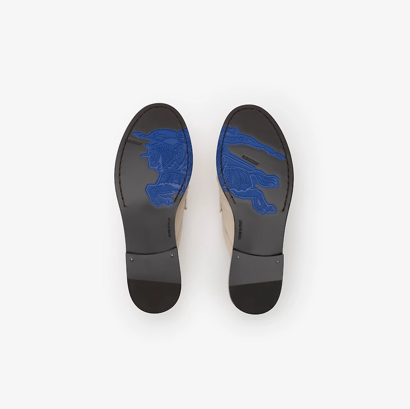 Leather Cadet Mules in Nutmeg beige - Women | Burberry® Official