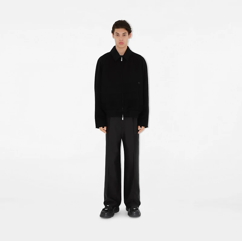 Cashmere Harrington Jacket in Black - Men | Burberry® Official