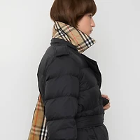 Short Nylon Hooded Puffer Coat in Black - Women | Burberry® Official