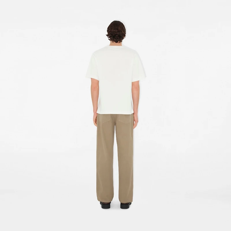 B Crest Cotton T-shirt in Chalk - Men | Burberry® Official