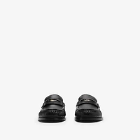 Leather Cadet Mules in Black - Women | Burberry® Official