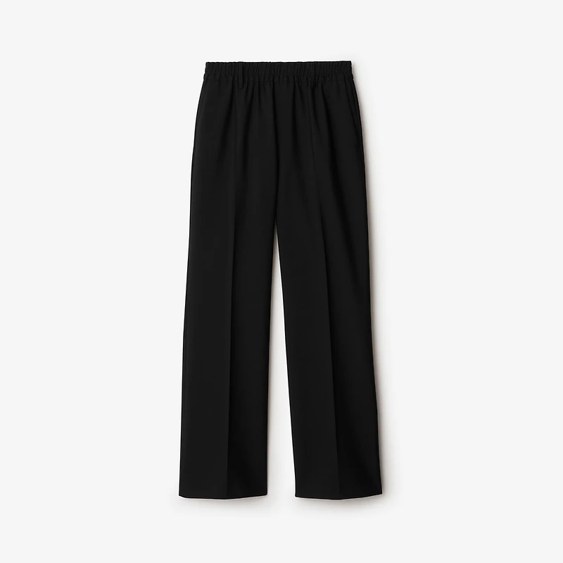 Wool Trousers in Black - Women | Burberry® Official