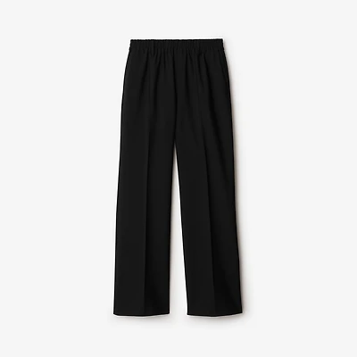 Wool Trousers in Black - Women | Burberry® Official