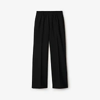 Wool Trousers in Black - Women | Burberry® Official