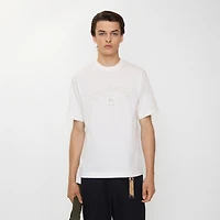 Gothic Logo Cotton T-shirt in Chalk white - Men | Burberry® Official