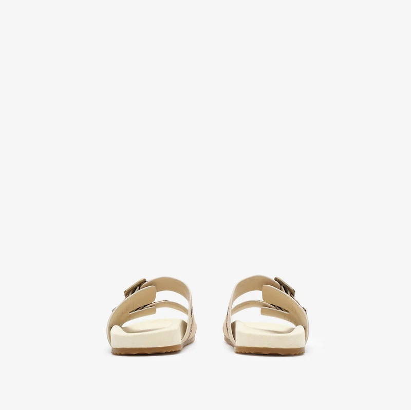 Check Suede Urchin Sandals in Bake beige - Women | Burberry® Official