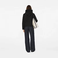 Cropped Quilted Nylon Hooded Jacket in Black - Women | Burberry® Official