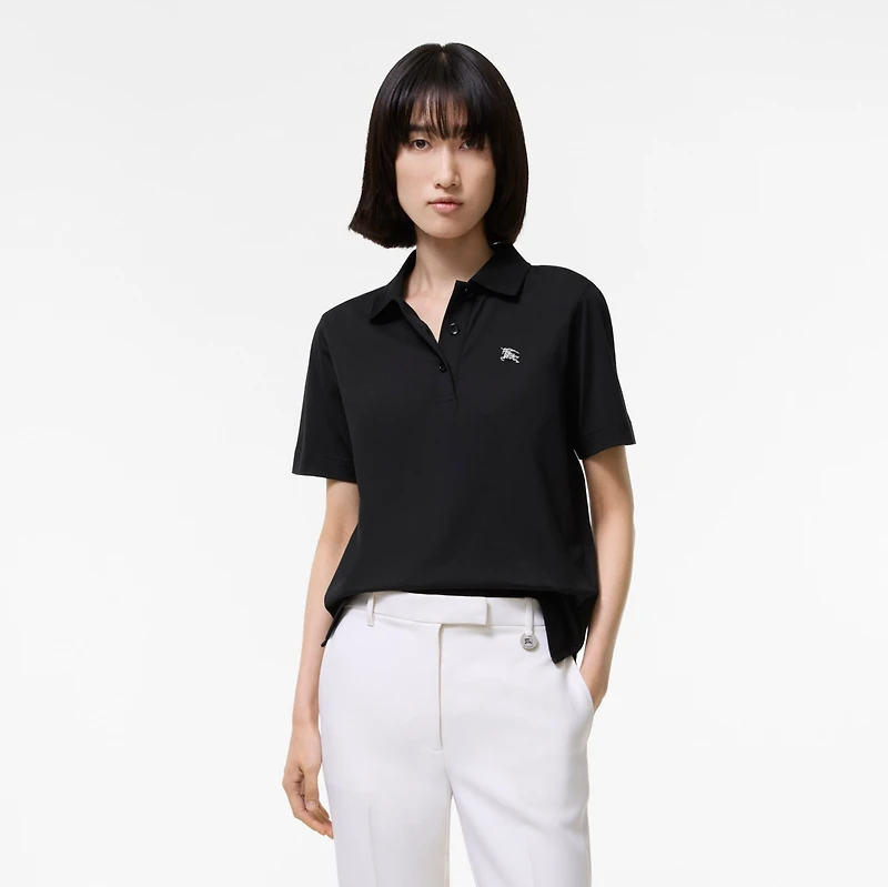 Knight Jewel Cotton T-shirt in Black - Women | Burberry® Official