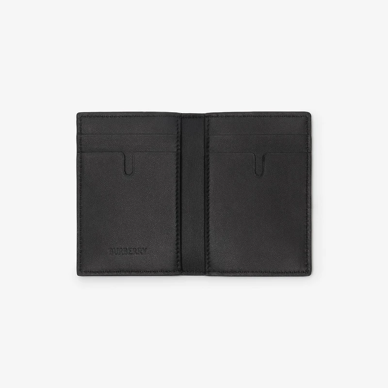 City Check Folding Card Case in Navy - Men, Cotton, Technical | Burberry® Official