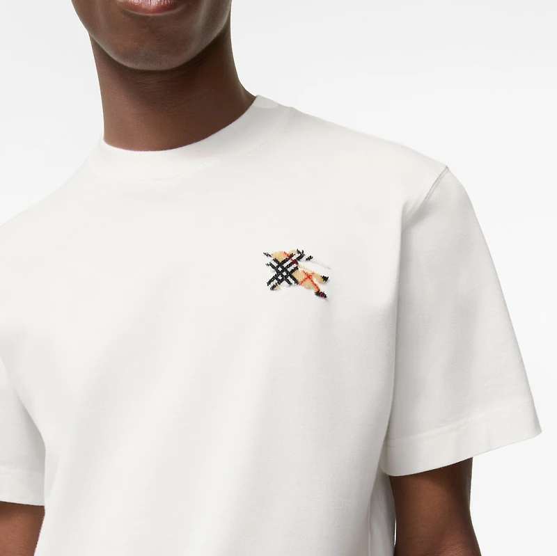 Cotton T-shirt in Chalk white - Men | Burberry® Official