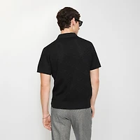Check Wool Polo Shirt in Black - Men | Burberry® Official