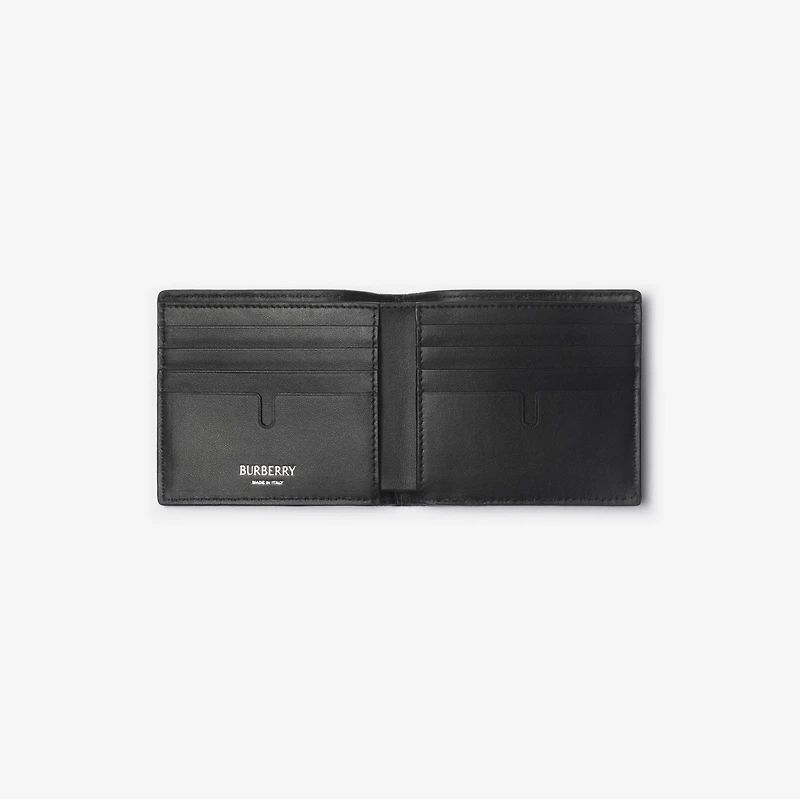 Check Intarsia Bifold Wallet in Peat brown - Men | Burberry® Official