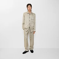 Sunflower Silk Pyjama Trousers in Taupe beige - Men | Burberry® Official