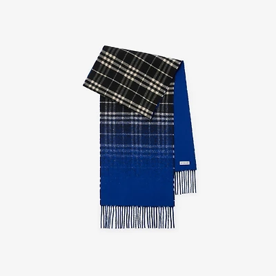 Gradient Check Cashmere Scarf in Black/calico white | Burberry® Official