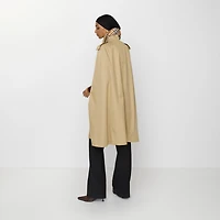 Gabardine Belmont Trench Cape in Beige - Women, Cotton Gabardine | Burberry® Official