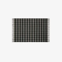 Check Wool Cashmere Blanket in Black/calico | Burberry® Official
