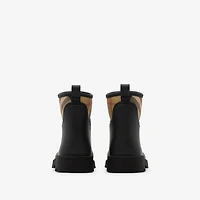 Rubber Marsh Stamp Low Boots​ in Black - Women | Burberry® Official