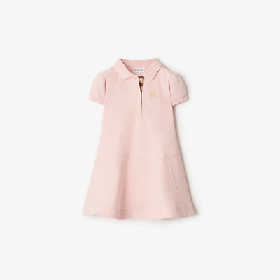 Cotton Polo Shirt Dress in Ice pink | Burberry® Official