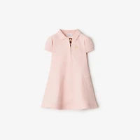Cotton Polo Shirt Dress in Ice pink | Burberry® Official