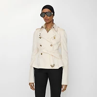 Cotton Isabella Trench Jacket in Linen beige - Women | Burberry® Official