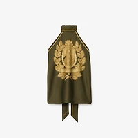 B Crest Silk Scarf Top in Marsh green | Burberry® Official