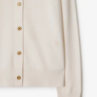 Cashmere Blend Cardigan in Chalk - Women | Burberry® Official