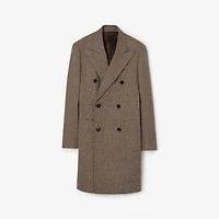 Wool Linen Blend Denbury Tailored Coat in Soap beige/brown - Men, Nylon | Burberry® Official