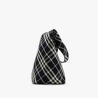 Check Shoulder Bag in Black/calico