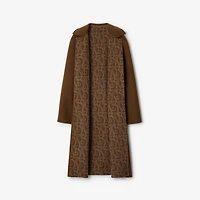 Wool Cashmere Wrap Coat in Tor/canvas