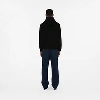 Logo Cotton Hoodie in Black