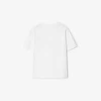 Daisy Logo Cotton T-shirt in White | Burberry® Official