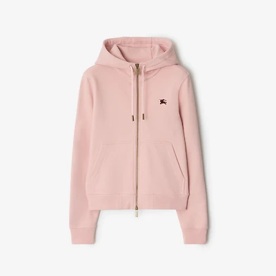 Knight Stamp Cotton Zip Hoodie in Bouquet - Women | Burberry® Official