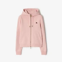 Knight Stamp Cotton Zip Hoodie in Bouquet - Women | Burberry® Official