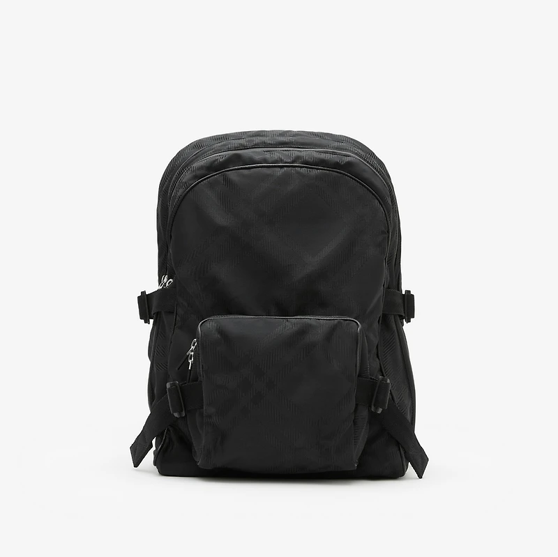 Check Jacquard Backpack in Black - Men | Burberry® Official