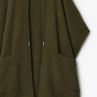 Wool Cashmere Hooded Cape in Shale green | Burberry® Official