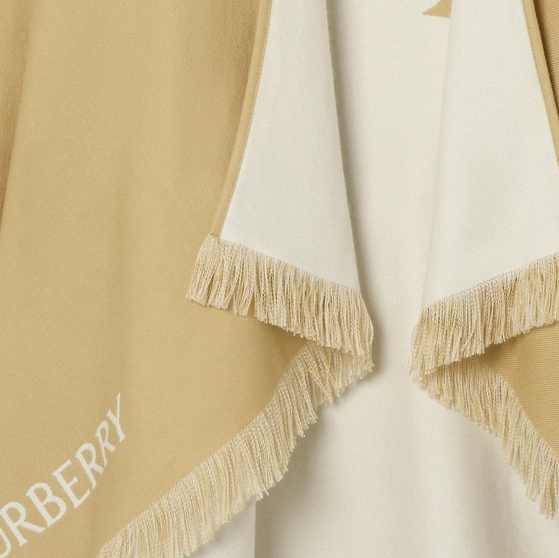 EKD Wool Silk Cashmere Cape in Sand beige | Burberry® Official