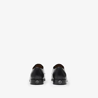 Leather Carlyle Stamp Derby Shoes in Black - Men | Burberry® Official