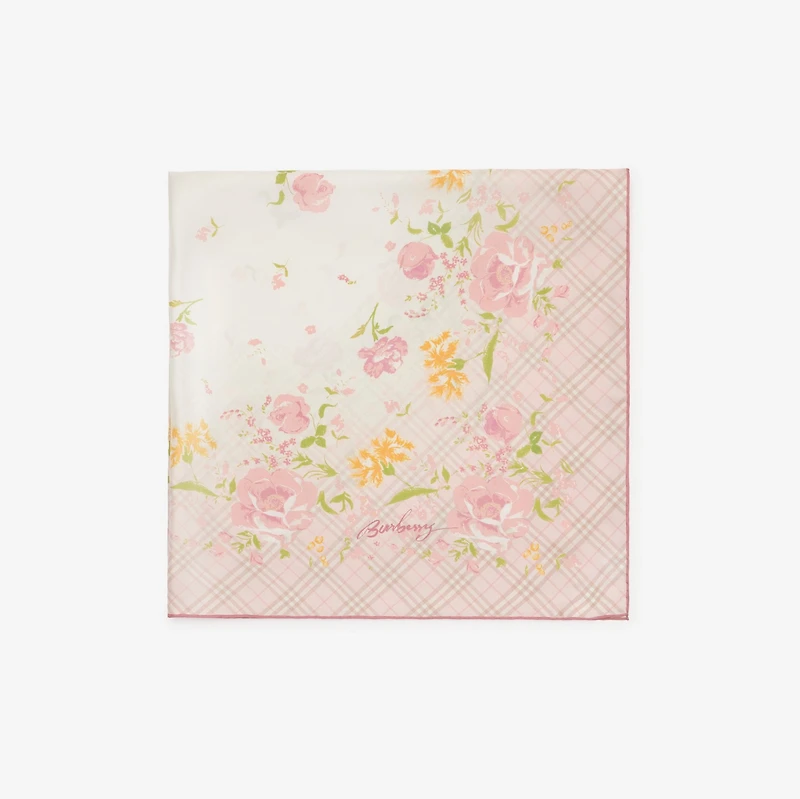 Garden Party Silk Scarf in Quartz pink | Burberry® Official
