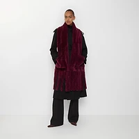 Shearling Scarf in Ruby red | Burberry® Official