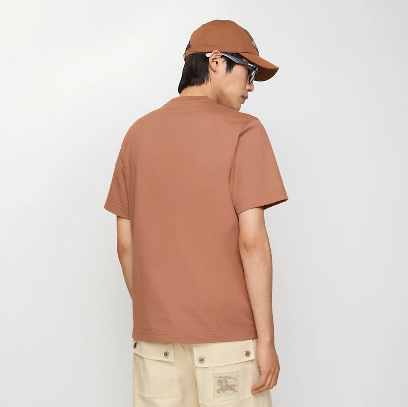 EKD Ombré Cotton T-shirt in Ginger brown - Men | Burberry® Official