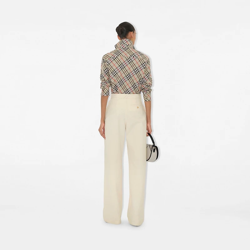 Regular Fit Check Cotton Shirt in Chipping - Women | Burberry® Official