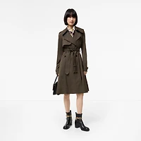 Long Gabardine Pembury Trench Coat in Estuary brown - Women | Burberry® Official