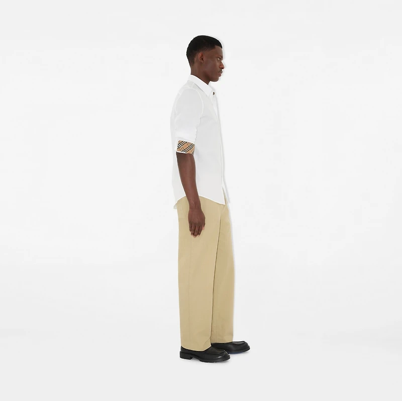 Cotton Poplin Shirt in White - Men | Burberry® Official