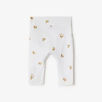 Thomas Bear Stretch Cotton Two-piece Baby Gift Set in White - Children | Burberry® Official
